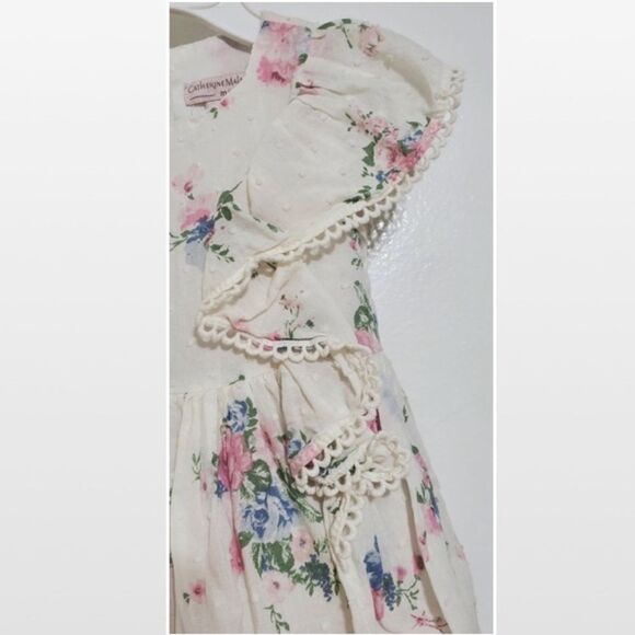 CATHERINE MALANDRINO Baby Dress Floral Ruffles Sleeveless Kid 18M - Picture 3 of 16
